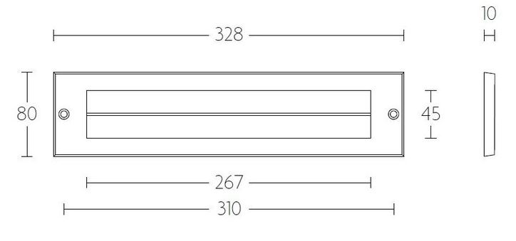 Binnen Briefplaat PVD licht brons - Afbeelding 2