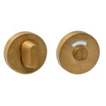 Intersteel wc-sluiting verdekt ø53x10mm met stift 8x8mm PVD messing getrommeld