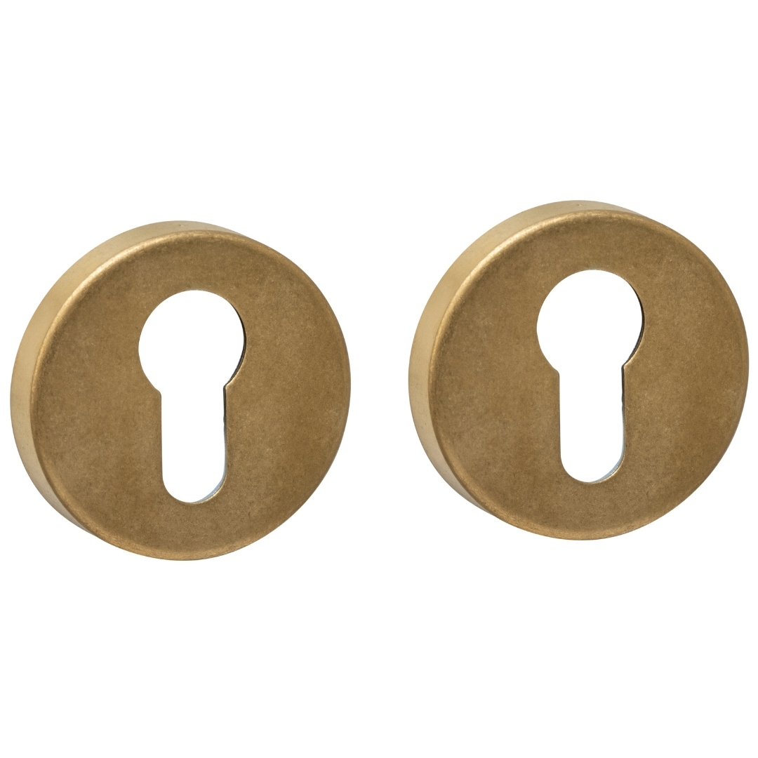 Intersteel cilinderrozetten verdekt ø53x9mm PVD messing getrommeld