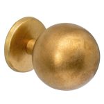 Intersteel voordeurknop bol ø75mm éénzijdige montage PVD messing getrommeld