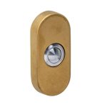 Intersteel beldrukker ovaal verdekt PVD messing getrommeld