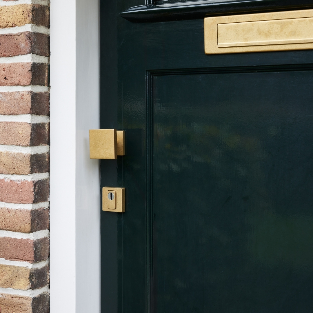 Intersteel briefplaat rechthoekig met klep/regenrand PVD messing getrommeld - Afbeelding 3