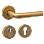 Intersteel SKG3 veiligheid achterdeur set Luzern rond PVD messing getrommeld