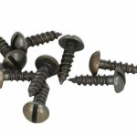 200 stuks bolkopschroef 3,0 x 12 messing antiek