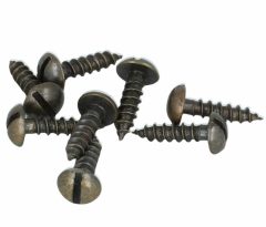 200 stuks bolkopschroef 3,0 x 12 messing antiek