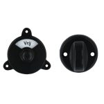 Toiletsluiting vrij/bezet inclusief rond rozet mat zwart