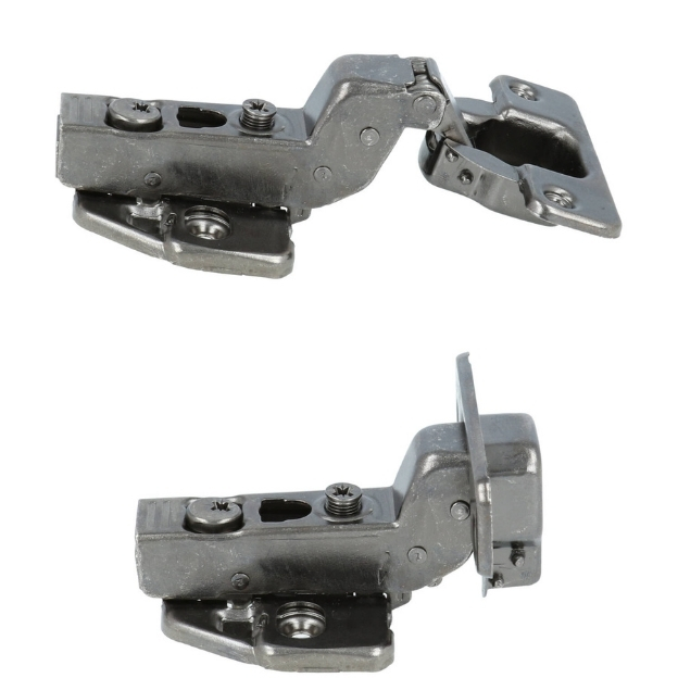 Keukenscharnier softclose tbv inliggende deurtjes antraciet - Afbeelding 2