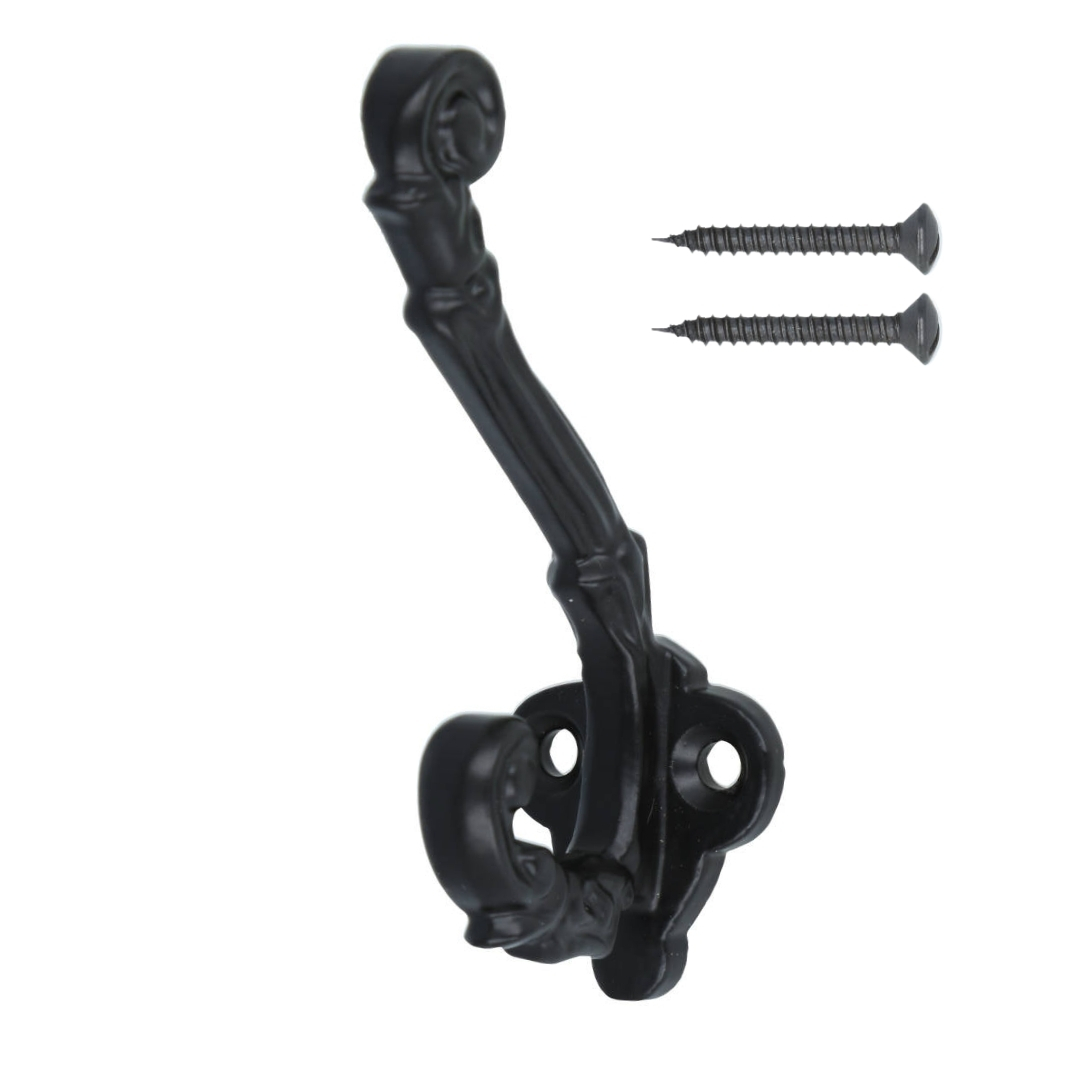 Hoed en jashaak bewerkt klein 82 mm ijzer zwart - Afbeelding 2