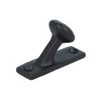 Kapstokhaakje op plaat ijzer zwart