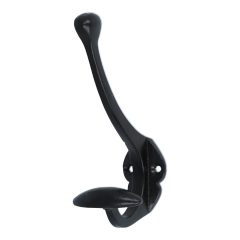 Hoed en jashaak groot 125 mm ijzer zwart