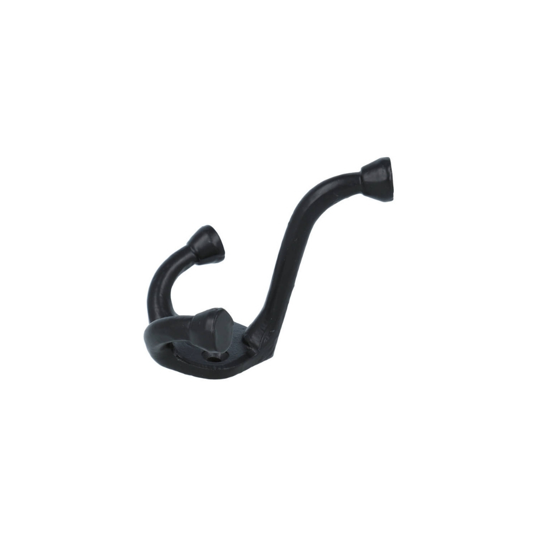 Hoed en jashaak dubbel 67 mm ijzer zwart - Afbeelding 2