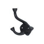 Hoed en jashaak dubbel 67 mm ijzer zwart