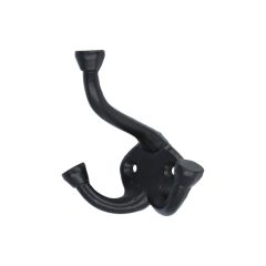 Hoed en jashaak dubbel 67 mm ijzer zwart