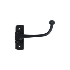 Kapstokhaak enkel verstelbaar ijzer zwart