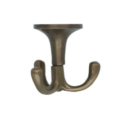 Kapstokhaak onderbouw draaibaar messing brons