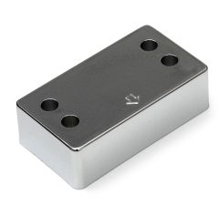 Opvulblok tbv deuropvanger voor opdekdeur 12-27 mm verchroomd