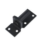 Plaatduim recht 16 mm mat zwart