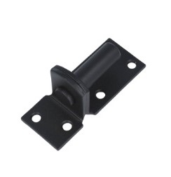 Plaatduim recht 16 mm mat zwart