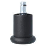 Bureaustoel glijder 50x53mm cilindrisch zwart