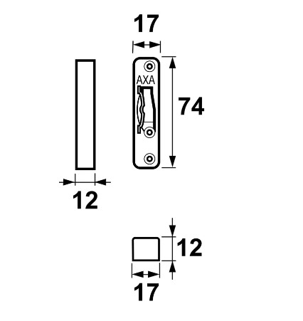 AXA opbouwsluitkom rechts smal OSRS verzinkt - Afbeelding 2