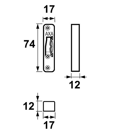 AXA opbouwsluitkom links smal OSLS verzinkt - Afbeelding 2