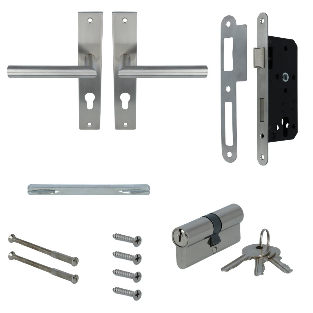 ODShop poortdeur set met beslag, slot PC72 en cilinder rvs - Afbeelding 3