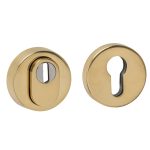 Intersteel SKG3 veiligheidsrozetten rond verdekt ø52x12mm met kerntrekbeveiliging PVD messingkleur