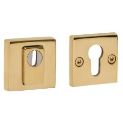 Intersteel SKG3 veiligheidsrozetten vierkant 54x54x12mm met kerntrekbeveiliging PVD messingkleur