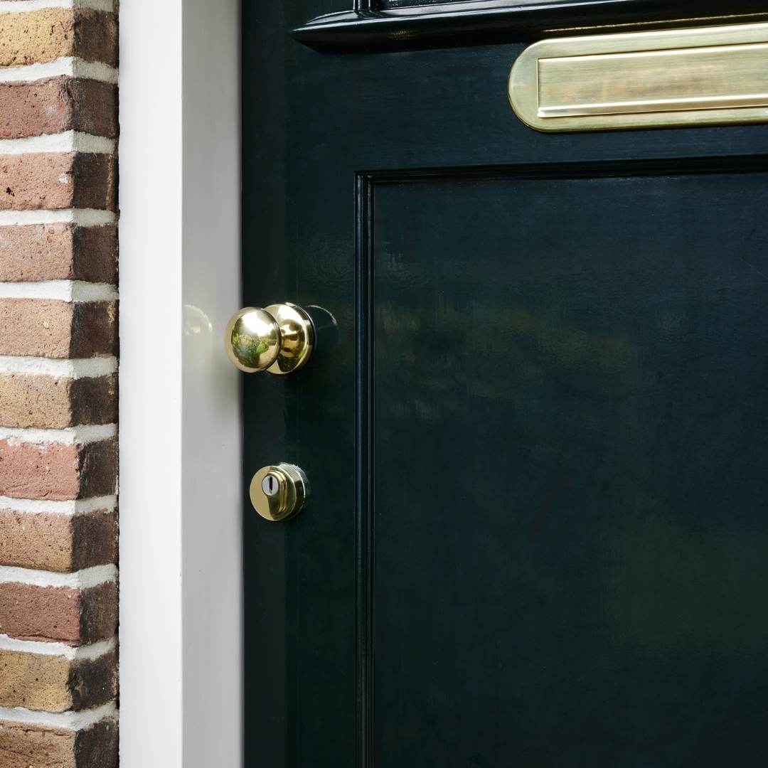 Intersteel voordeurknop paddenstoel ø58mm éénzijdige montage PVD messingkleur - Afbeelding 3