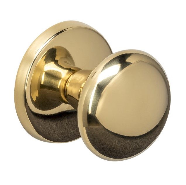 Intersteel voordeurknop paddenstoel ø58mm éénzijdige montage PVD messingkleur