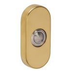 Intersteel beldrukker ovaal verdekt PVD messingkleur