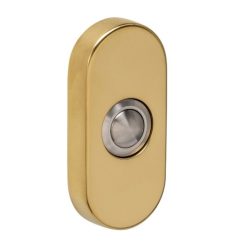 Intersteel beldrukker ovaal verdekt PVD messingkleur