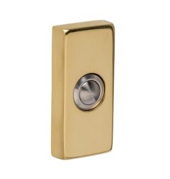 Intersteel beldrukker rechthoekig verdekt PVD messingkleur