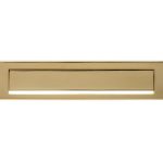 Intersteel briefplaat rechthoekig met klep/regenrand PVD messingkleur