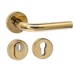 Intersteel SKG3 veiligheid achterdeur set Luzern rond PVD messingkleur