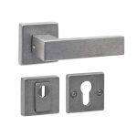 Intersteel SKG3 veiligheid achterdeur set Amsterdam vierkant rvs getrommeld