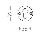 Cilinderplaatje PIET BOON PBY50BL PVD licht brons - Afbeelding 2