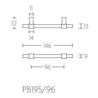 Meubelgreep PIET BOON 96 mm PVD licht brons - Afbeelding 2