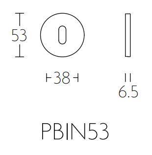 Sleutelplaatje INC PBIN53 PVD licht brons - Afbeelding 2