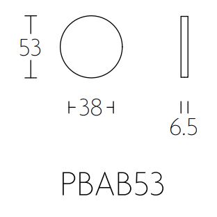 Blind Plaatje ARC PBAB53 PVD licht brons - Afbeelding 2