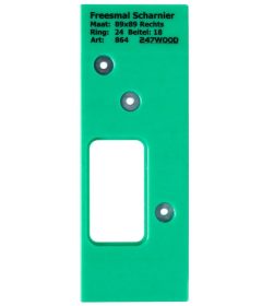 247WOOD Freesmal sluitplaat 89x89 rechts