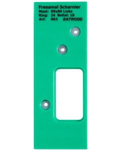 247WOOD Freesmal sluitplaat 89x89 links