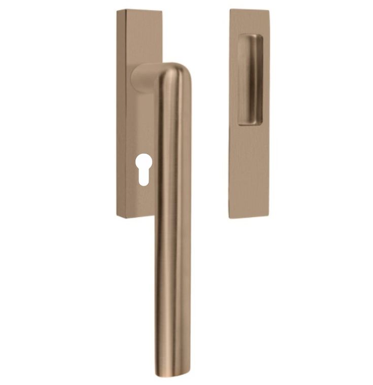 Hef/schuifdeurbeslag PIET BOON INC PBI230Y PC69 PVD licht brons