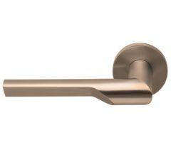 Enkele deurklink RIVIO by Gensler GL101-G op rozet links pvd licht brons