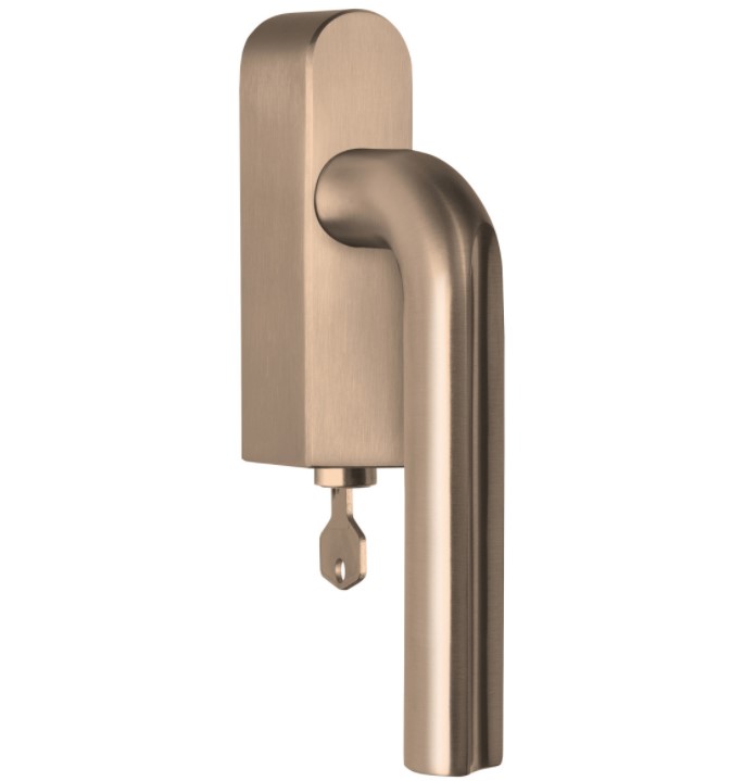 Draaikiepgarnituur ECLIPSE DR101-DKLOCK-O Links PVD licht brons