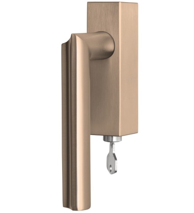 Draaikiepgarnituur ECLIPSE DR102-DKLOCK-O Rechts PVD licht brons