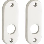 Set van twee krukrozetten patent ovaal glans nikkel