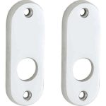 Set van twee krukrozetten patent ovaal glans chroom