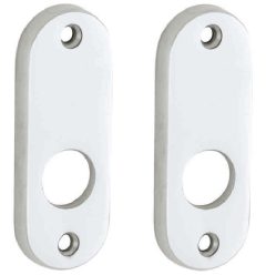 Set van twee krukrozetten patent ovaal glans chroom