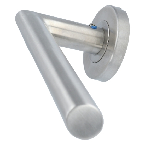 Deurklink Ellips 90˚ op rond rozet rvs - Afbeelding 6